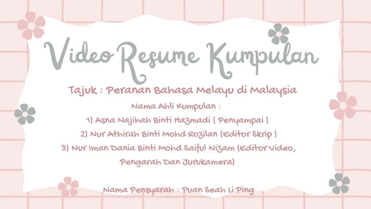 Video Resume Kumpulan Youtube