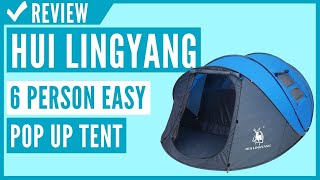 HUI LINGYANG 6 Person Easy Pop Up Tent Automatic Setup Review