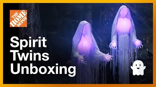 6' Spirit Twins Two Pack - Animated Halloween Figures from Home Depot - Unboxing and Review