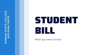 How To Read Your Student Bill