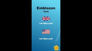 Emblazon meaning pronunciation and synonyms #Shorts