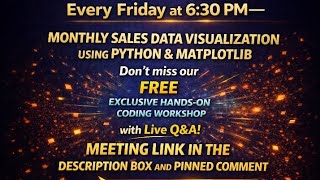 📊 Monthly Sales Data Visualization using Python & Matplotlib | FREE Hands-On Workshop 🔥