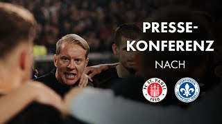 Die Pressekonferenz nach dem Spiel gegen den SV Darmstadt 98