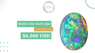 Gem Neon Bright Multi Color Dark Opal 6.37 ct #shorts #opal #blackopal