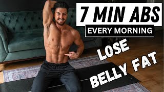 7 MIN MORNING ROUTINE TO LOSE BELLY FAT | Rowan Row