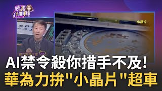 美AI禁令又急又快 中國小晶片彎道超車! 反制美AI封鎖?中搶先宣布無人機禁出口  寒武紀去年發表自駕晶片 項目喊停只剩善後?｜陳斐娟 主持｜【關我什麼事PART2】20230801｜三立iNEWS