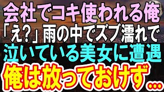 【感動する話】独身の俺をこき使う女上司に残業をさせられて終電に乗り遅れた。駅の改札前でスーツ姿のずぶ濡れの女性にタクシーで相乗りした。数日後取引先で会った社長が…【泣ける話】【朗読】