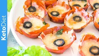 Easy Keto Pepperoni Pizza Cups