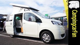 【ポップコンeE：キャンピングカー広島】NV200バネットをベースにポップアップルーフを架装したふたり旅キャンパー　Japanese Camping car campervan