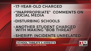 Laurens HS students arrested after school threats