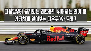 다음달부터 금지되는 레드불 F1 팀의 휘어지는 리어 윙 - 간단하게 알아보는 다운포스와 드래그