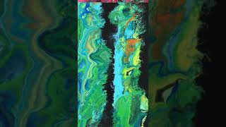 (93) Acrylic pouring \u0026 fluid painting -abstract 24”x18”