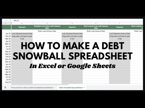 How to Create a Debt Snowball Spreadsheet in Excel and Google Sheets