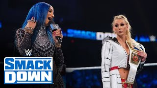 Charlotte Flair and Sasha Banks brawl during Women’s Title exchange: SmackDown,