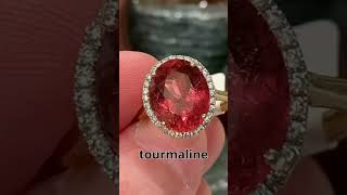 Gold Ring with Rubellite and Diamonds: A Combination of Rare Beauty and Luxury #gemstonejewelry