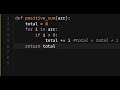 Python - Sum of Positive Integers in a List | Codewars 8KYU
