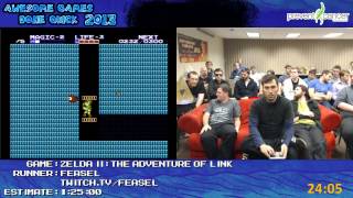 Zelda II: The Adventure of Link Speed Run in 1:12:05 by feasel *Live at AGDQ 2013* [NES]
