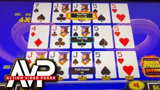 Bonus Streak Video Poker Action in Las Vegas  with @bigkatspoker