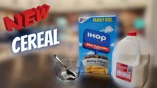 New IHOP Mini Pancake Cereal   Blueberry and Syrup    Review