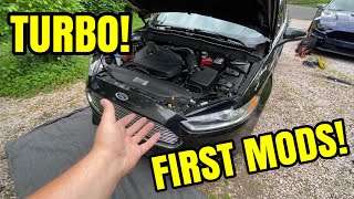 FIRST MODS ON MY FORD FUSION! (TURBO CHARGED!)
