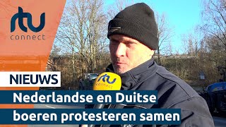 Boeren uit de Liemers bij Duits protest langs snelweg bij Elten | RTV Connect