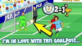 MAN CITY 2-1 LIVERPOOL! 💙I'M IN LOVE WITH THESE GOALPOSTS!💙 (Goals Highlights Sane Aguero Goal Line)