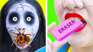 8 FUNNY ZOMBIE WAYS TO SNEAK SNACK & FOOD INTO CLASS | CRAZY & FUNNY SITUATIONS BY CRAFTY HACKS