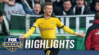 Reus makes it 3-1 with his second of the game against Werder | 2015–16 Bundesliga Highlights