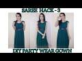 SAREE DRAPING AS PARTY WEAR GOWN WITHOUT SEWING || PART-3 || #shorts #youtubeshorts #trending