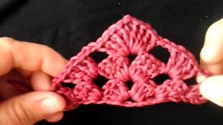 CROCHETpuntada para capa triangular facil  tejida a ganchillo Nancy Magno