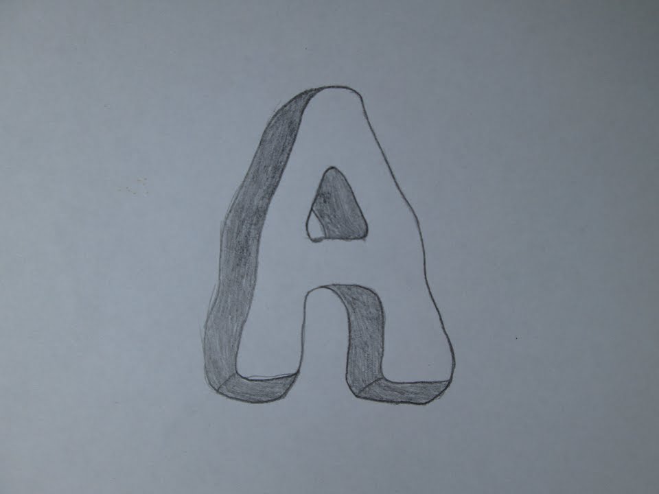 Cómo Dibujar A Letra A En 3d Youtube