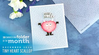 Spellbinders December 2024 3D Embossing Folder of the Month –  Tiny Heart Scallop