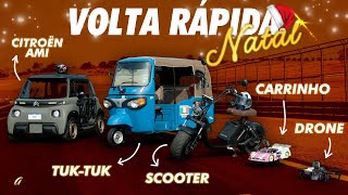 CARRINHO DE CONTROLE REMOTO x TUK TUK x DRONE x SCOOTER x AMI NA VOLTA RÁPIDA DE NATAL! QUEM LEVA?