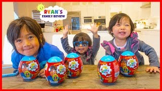 Ryan Emma and Kate Open Mini Surprise Eggs with toys for kids!!!!