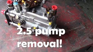 Removing the 2.5 pump and inspection prior to testing