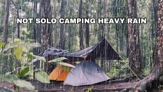 NOT SOLO CAMPING HEAVY RAIN • 24 HOURS CAMPING IN FOREST
