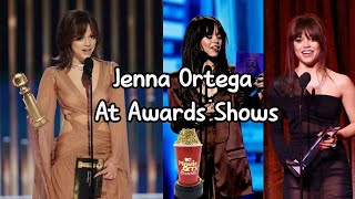 Jenna Ortega presenting and receiving awards at Awards Shows