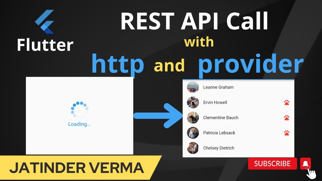 Rest Api Call With Http And Provider In Flutter Youtube