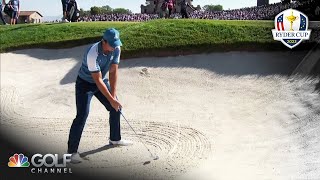Viktor Hovland closes match with sterling bunker shot | 2023 Ryder Cup Highlights | Golf Channel