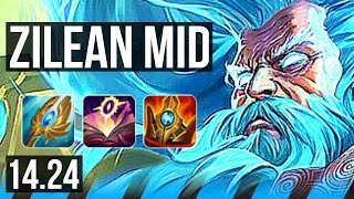 ZILEAN vs GALIO (MID) | Rank 13 Zilean | NA Grandmaster | 14.24