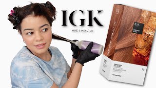 DYING MY HAIR WITH NEW IGK HAIR COLOR KIT!😱