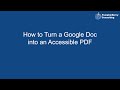 How to Turn a Google Doc into an Accessible PDF