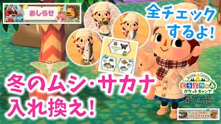 【ポケ森】冬の虫・魚入れ換え！新しく増えた虫のレア度が高すぎる…【どうぶつの森ポケットキャンプ】#756 無課金