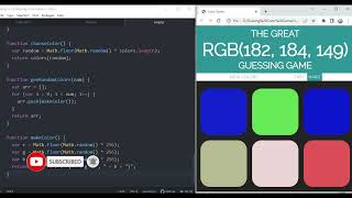 Guessing RGB Color Game with Source Code (HTML, CSS and JavaScript)| codingwithrohani