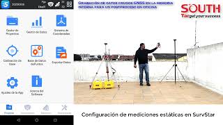 13.- SOUTH SurvStar - Configuración de mediciones estáticas