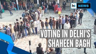 Delhi: Long voter queues at Shaheen Bagh, tight security at CAA protest hub