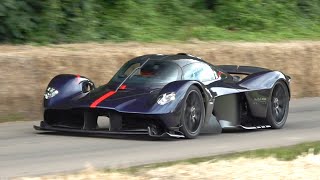 Adrian Newey drives the 1140HP Aston Martin Valkyrie AMR Track Pack up the Hillclimb! @ FOS Goodwood