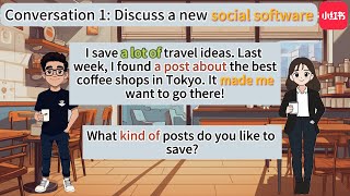 Everyday English Conversation Practice | Conversation 1: Discuss a new social software: the REDnote