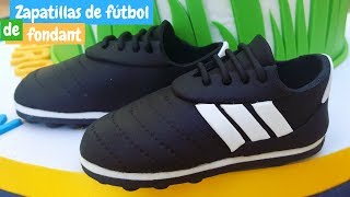 Como hacer unas zapatillas de fútbol con fondant | Mi tarta preferida