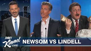 Gavin Newsom Debates MyPillow Mike, Trump's Insurrection Depression & Bye-Bye George Santos?